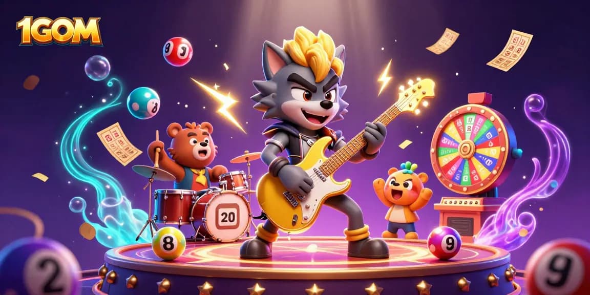 1GOM's vibrant casino scene captures the excitement of winning with dynamic characters and gambling elements.