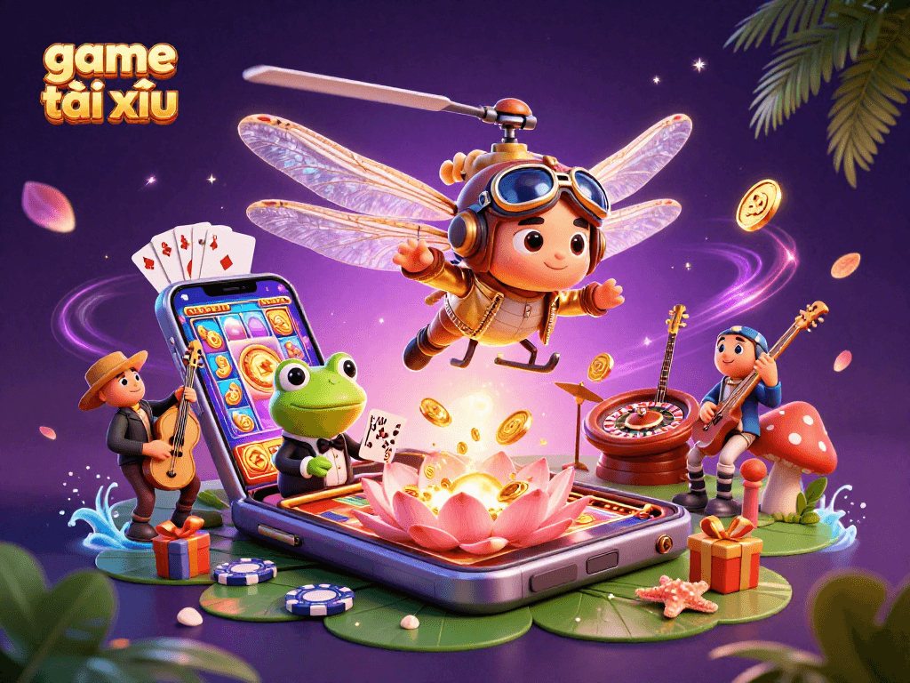 Engage in the thrilling game tài xỉu action with dynamic 3D characters and casino elements bringing the game to life.