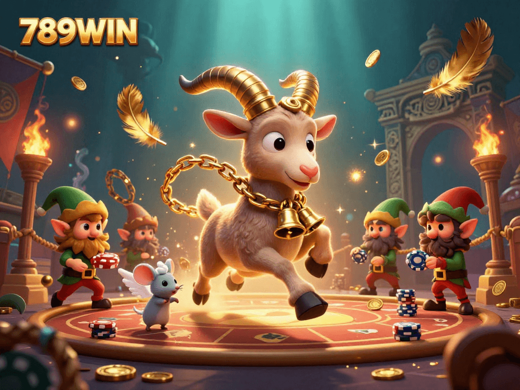 Engage in thrilling moments at 789WIN with a vibrant casino scene featuring exciting characters and elements.