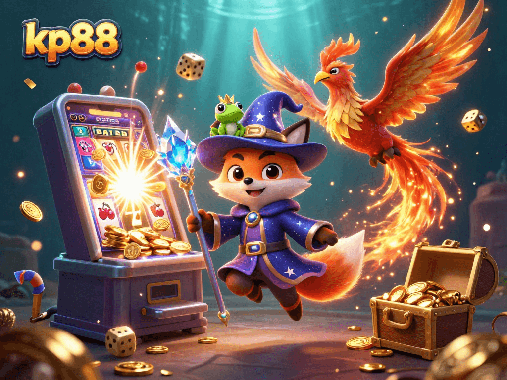Kp88 offers exciting online gaming experiences with vibrant characters and immersive casino elements.