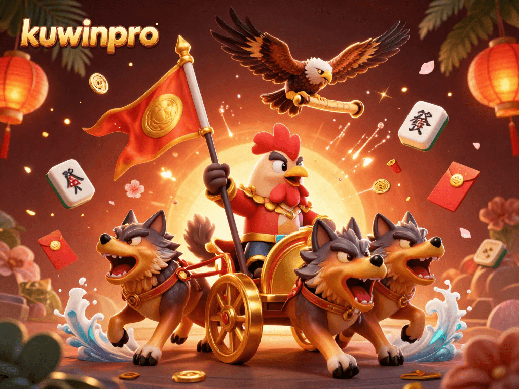 Experience thrilling gameplay at kuwinpro with a vibrant casino illustration showcasing games and excitement.