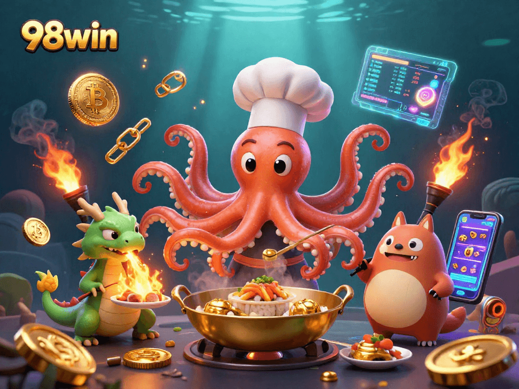 Experience vibrant gameplay at 98win with sushi chef octopus cooking up fortune!