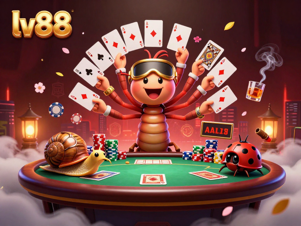 Engage with lv88's vibrant casino scene showcasing dynamic poker gameplay and rich 3D characters.