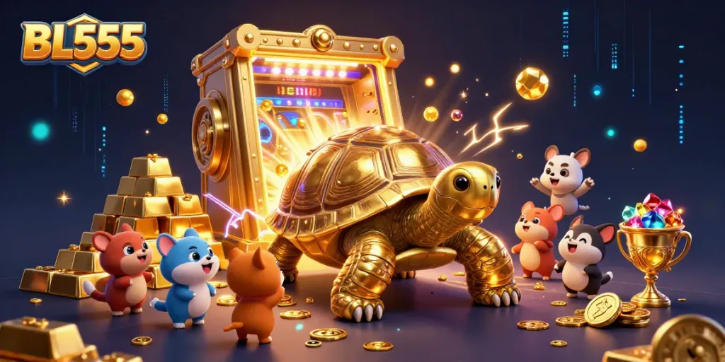 Experience the thrilling games at BL555 with exciting visuals and dynamic gameplay in a colorful casino setting.