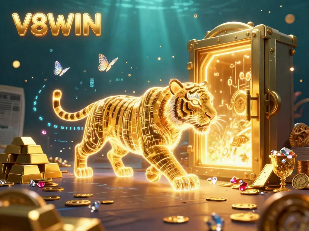 Experience the thrill of V8WIN in a vibrant casino world filled with treasures and energy.