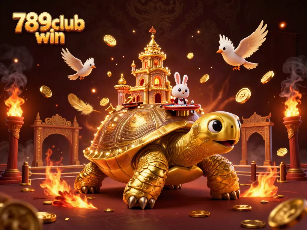 Experience immersive gameplay with the 789club win in a vibrant 3D casino scene.