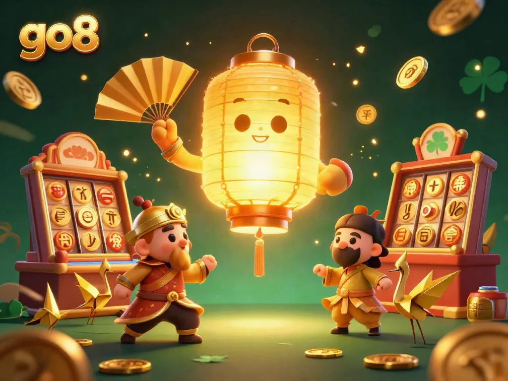 Experience go8's exciting casino action with a dynamic scene of winning spirits and golden treasures.