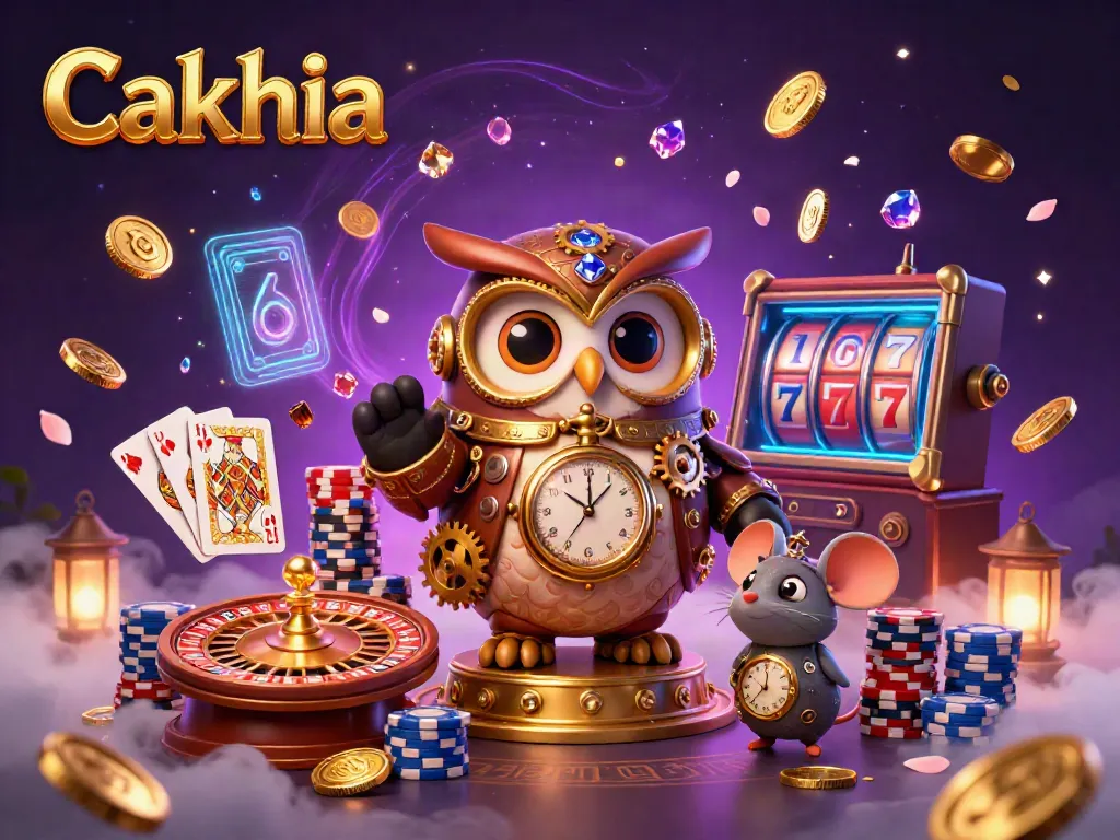 Cakhia brings the vibrant energy of casino gaming with time-traveling mascots and mystical elements.