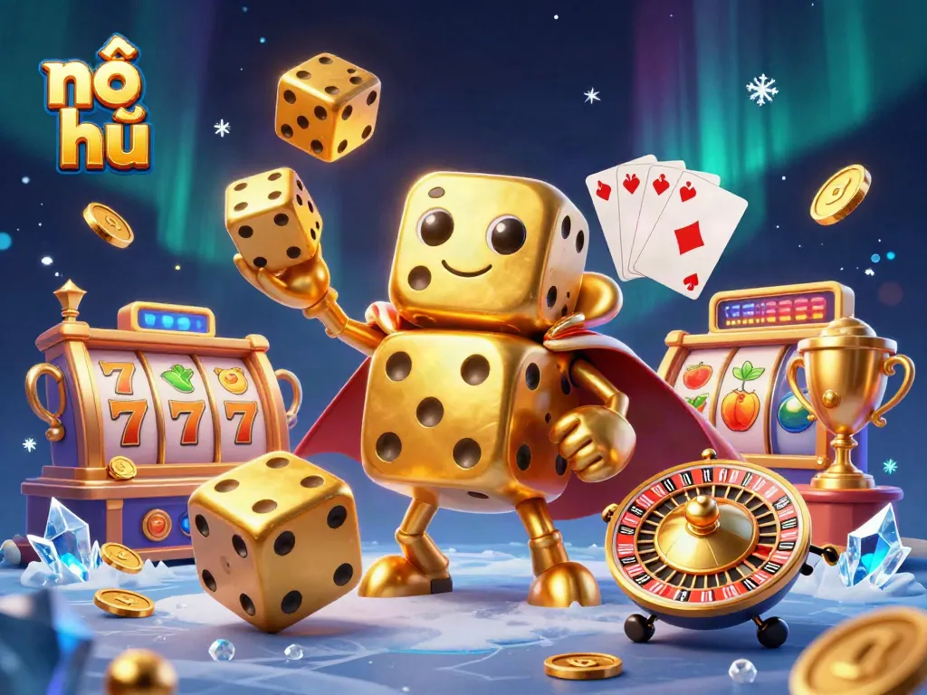 Engage in nổ hũ gameplay with dynamic 3D characters and rich casino elements.