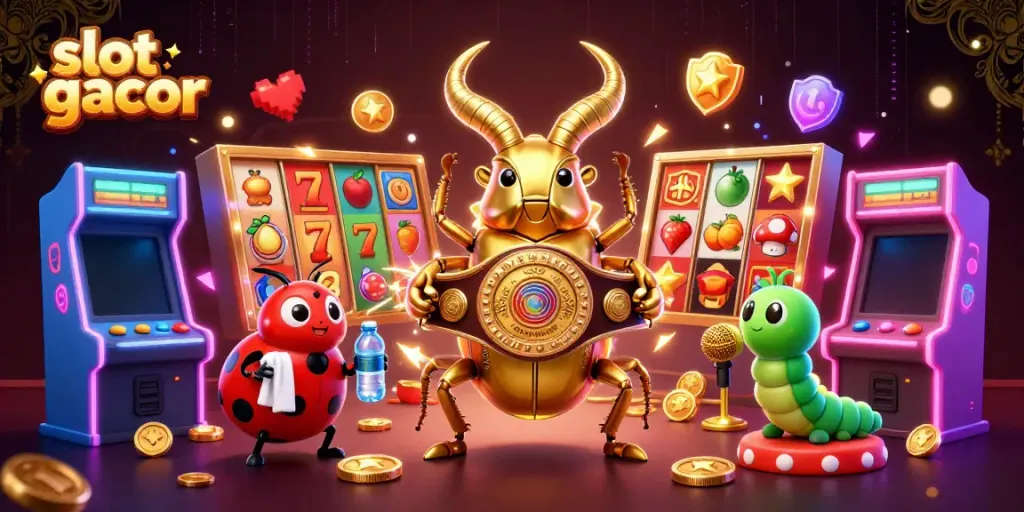 Slot gacor menarik di ilustrasi 3D dengan karakter unik di panggung kasino