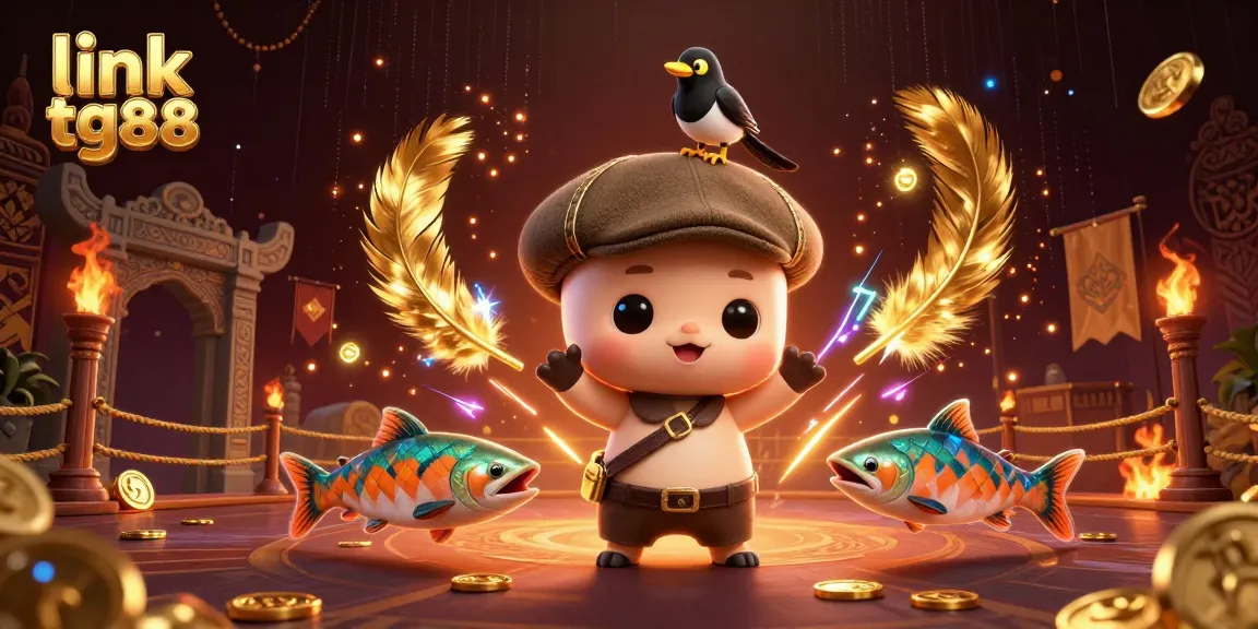 Engage with link tg88's vibrant casino scene featuring cartoon characters and gambling elements.