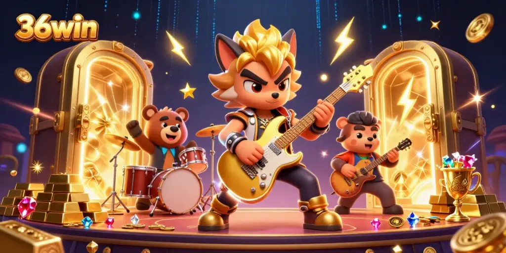 Experience the thrill of winning at 36win with a vibrant casino atmosphere and characters filled with energy.
