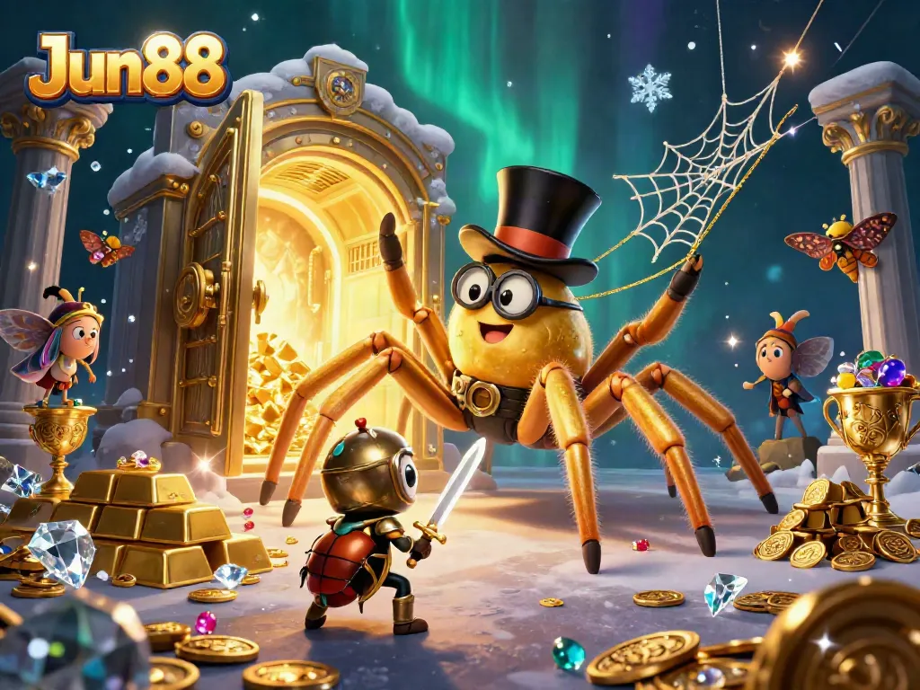 Experience Jun88's dynamic gaming environment with exciting characters and rich casino elements.