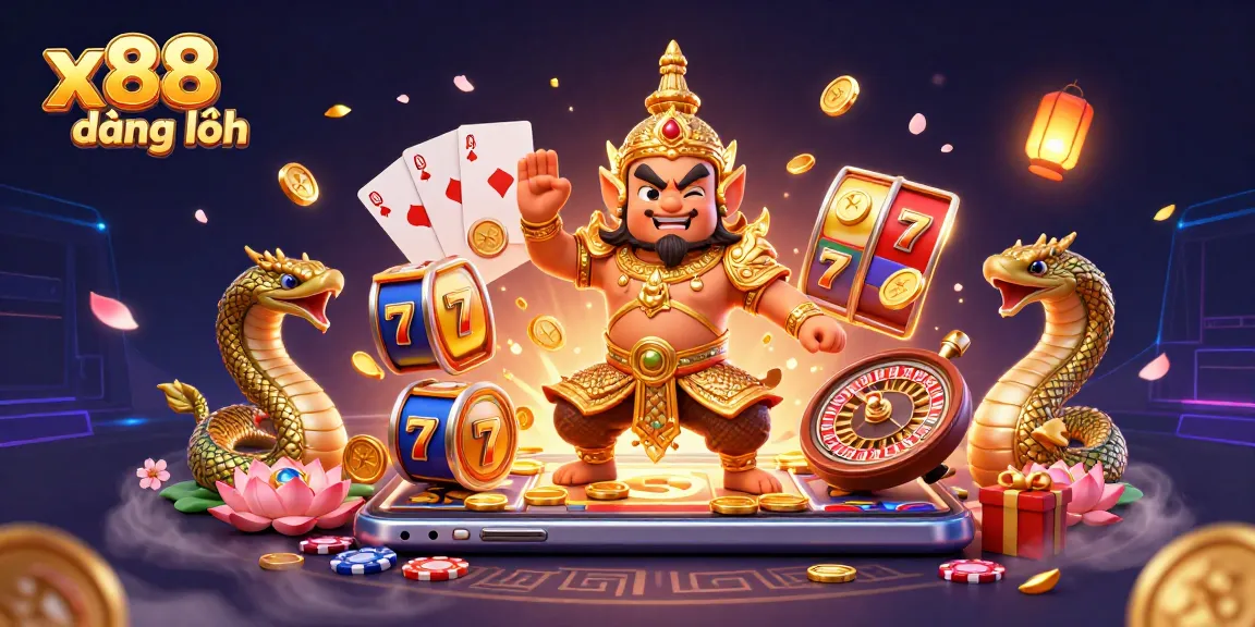 x88 đăng nhập to an immersive gaming experience with a dynamic 3D casino illustration showcasing a vibrant scene