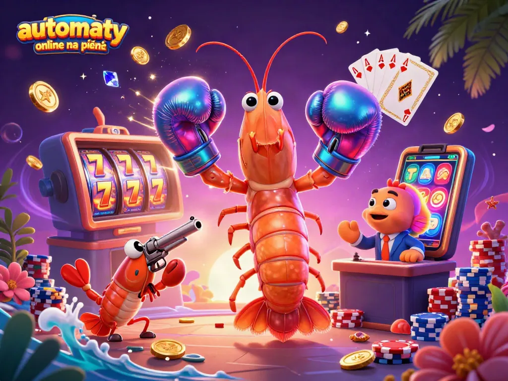 Experience automaty online na pieniądze with vibrant 3D illustration showcasing energetic casino elements.