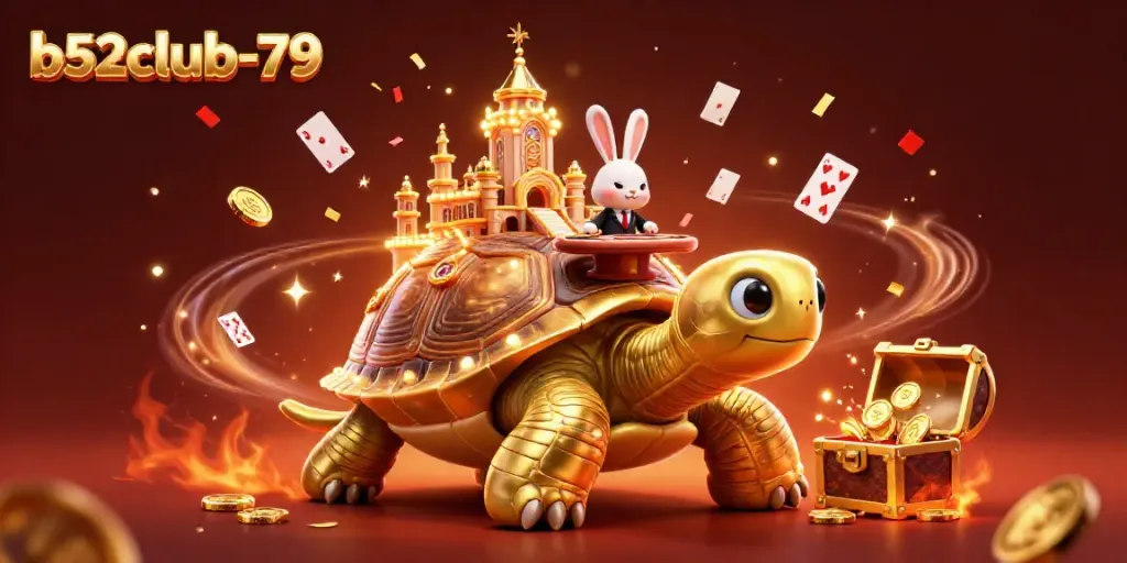 Engage with thrilling gaming action at b52club-79 while exploring a vibrant 3D casino world.