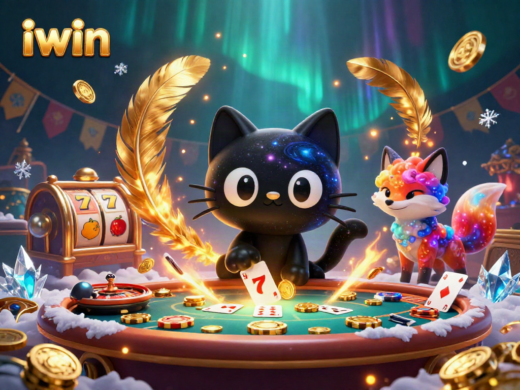 Engage with iwin in this animated casino scene featuring vibrant characters and dynamic elements.