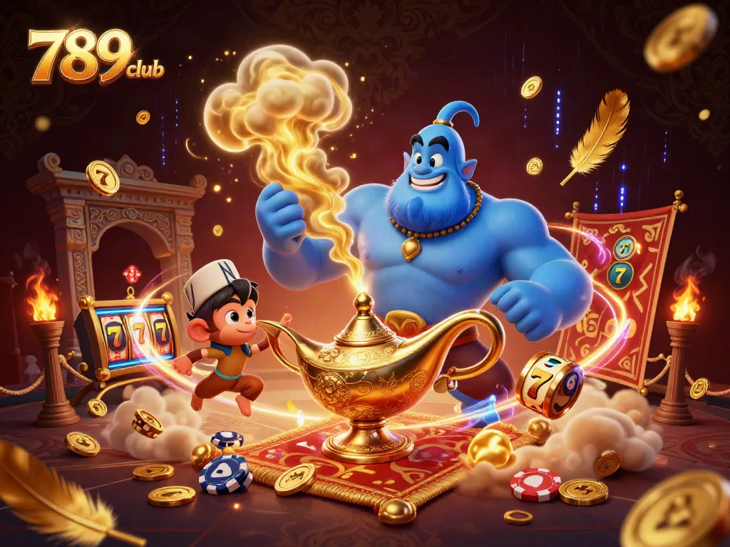 Engage with 789club's exciting gaming experience featuring vibrant 3D characters and iconic slot elements.