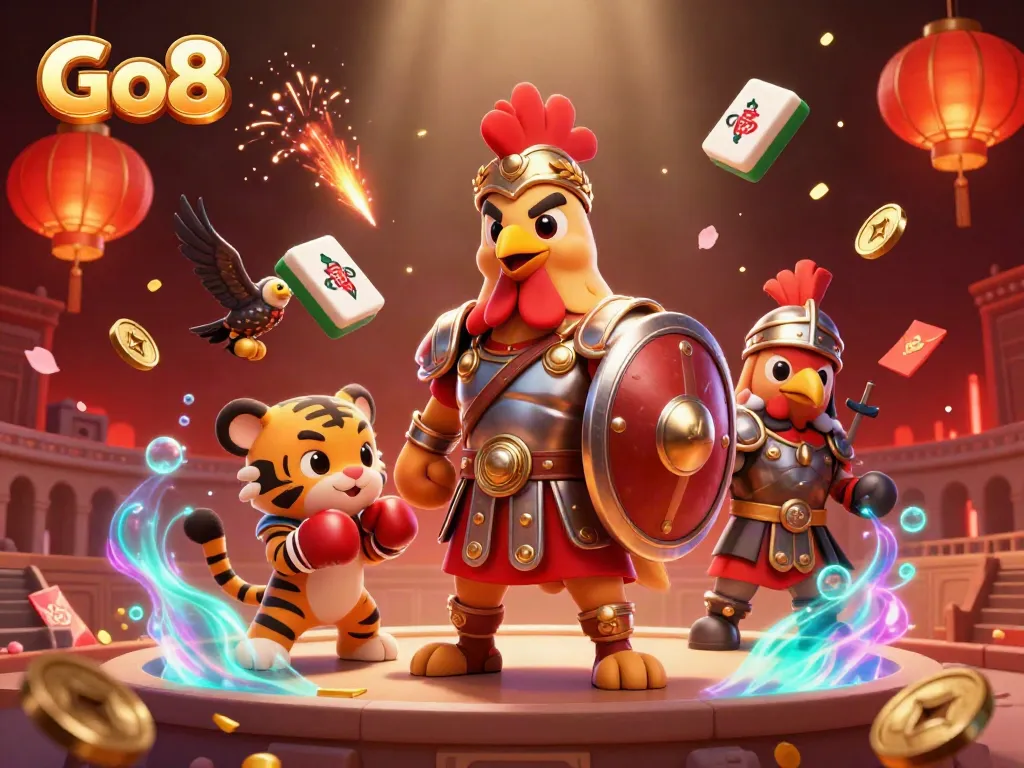 Experience the vibrant Go8 casino adventure with animated characters and dynamic gaming elements.