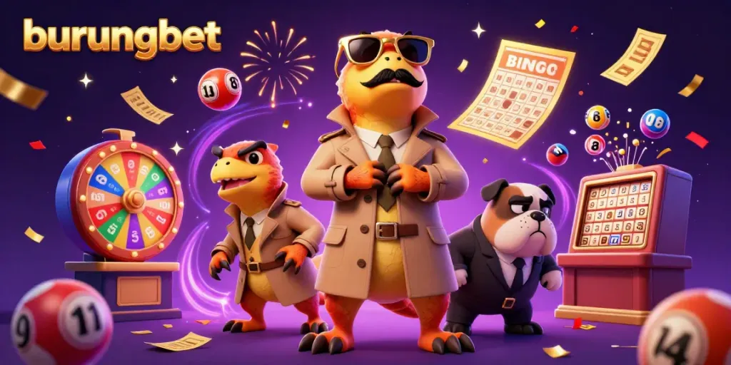 Gambarkan burungbet dalam aksi bermain casino dengan karakter kartun seru dan elemen perjudian yang menarik.