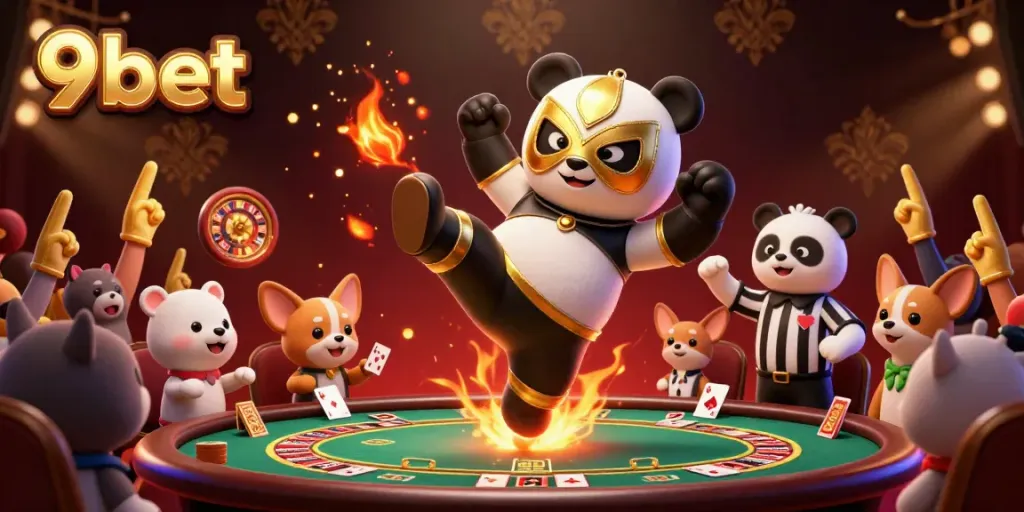 Experience thrills at 9bet with dynamic casino action featuring colorful animal characters.