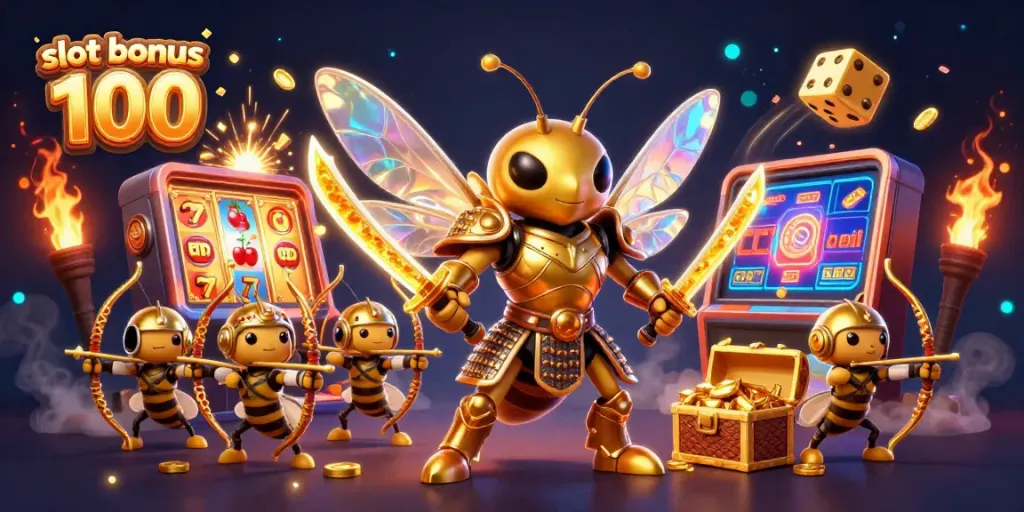 Experience thrilling wins with the slot bonus 100 as golden samurai hornets battle for fortune