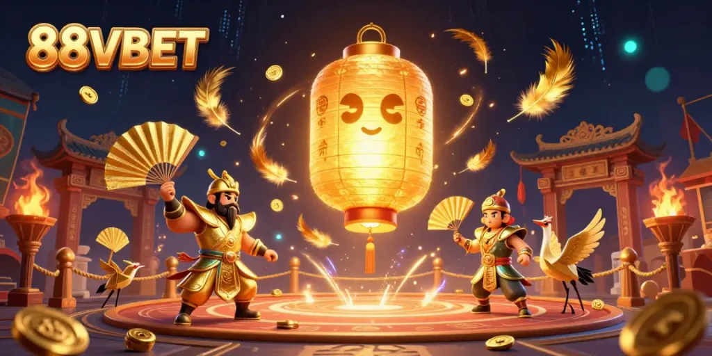 Play engaging casino games at 88VBET with vibrant golden lantern spirit and lucky symbols.