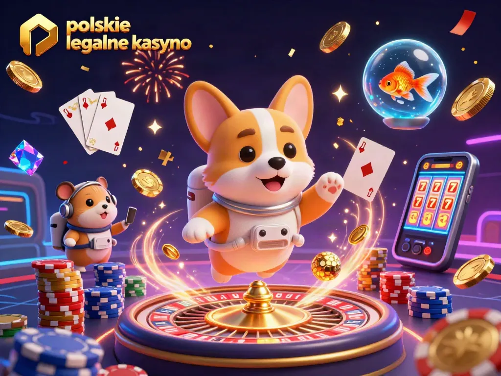 Experience excitement at polskie legalne kasyno with a thrilling space casino scene full of poker chips and coins.