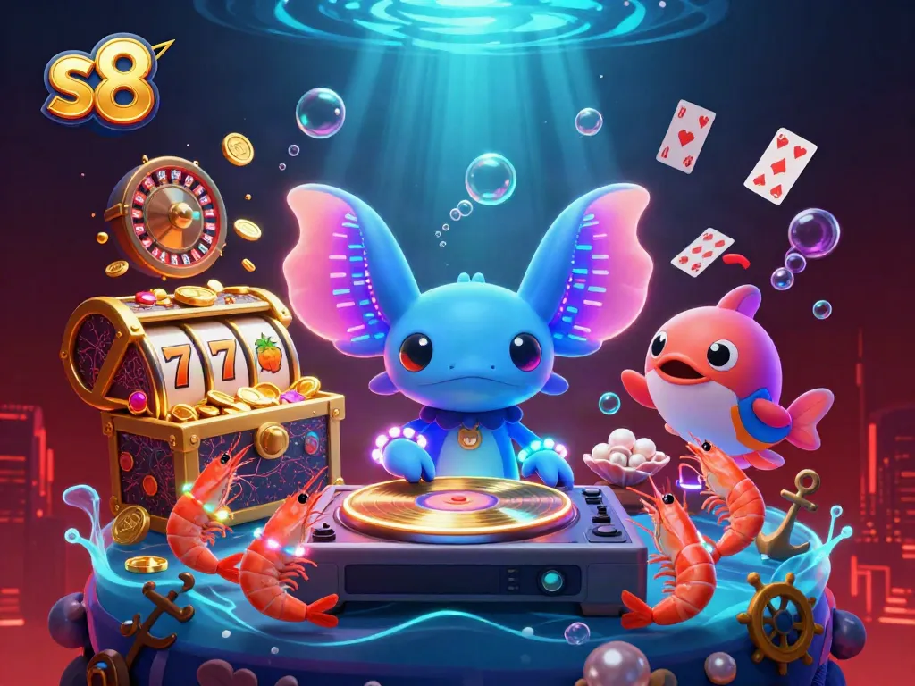 S8 platform offers an exciting underwater casino experience with vibrant characters and games.