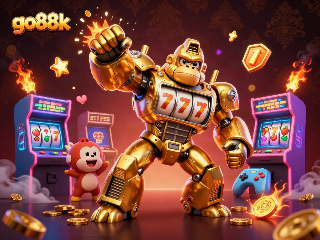Engage with go88k in a colorful casino-themed 3D visual showcasing an explosive gaming experience.