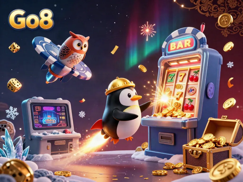 Spin the reels in Go8's vibrant casino adventure with exploding jackpots and golden treasures.