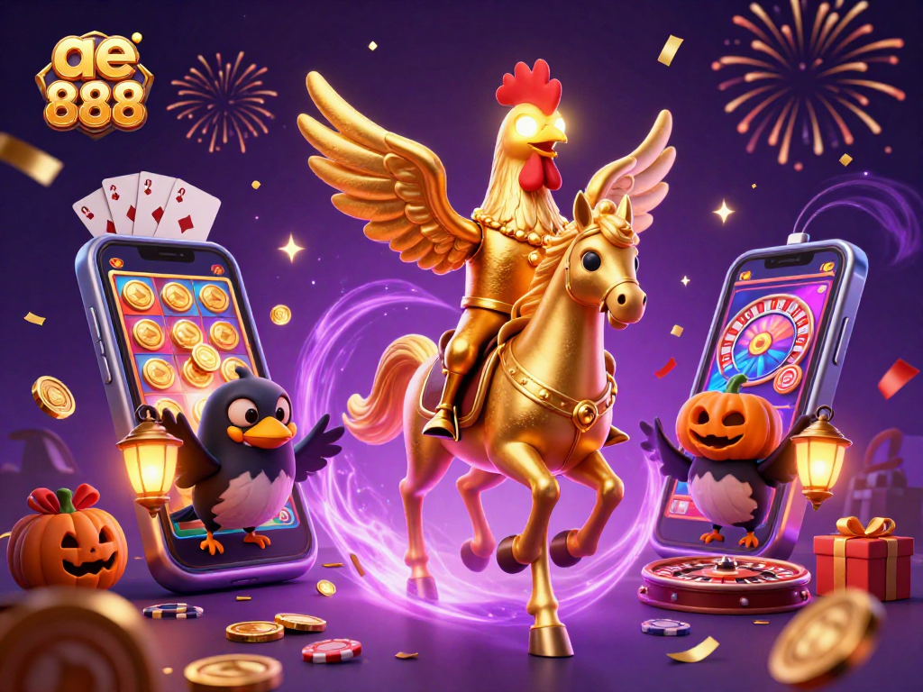 Spin the reels with ae 888 in a dazzling casino scene filled with exciting gaming action.